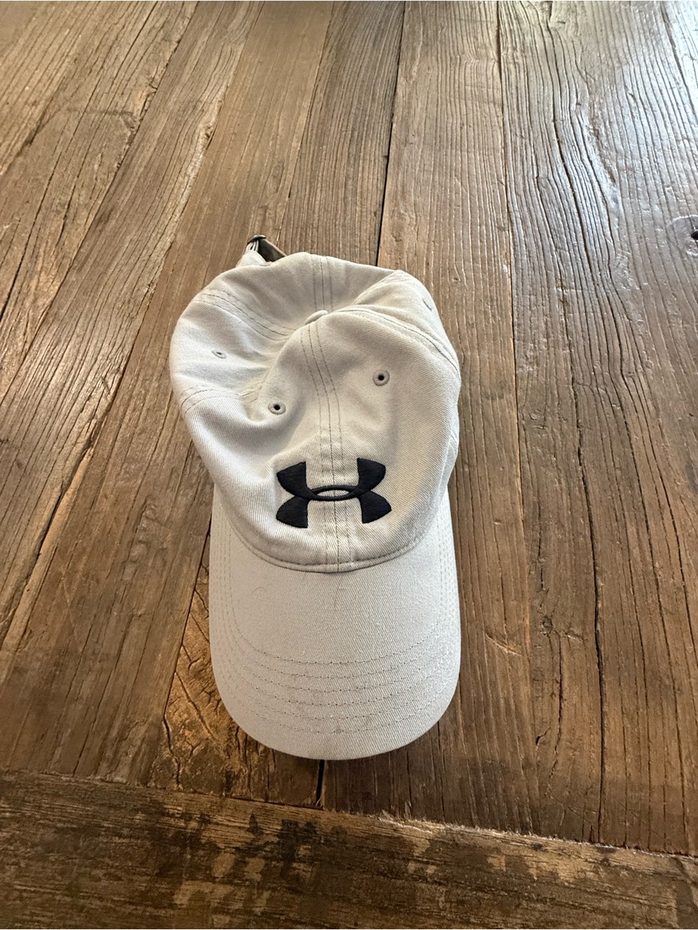Under Armour Light Gray Baseball Cap with Black Logo
